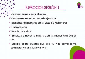 ejercicios sesion 1 - programa saliendo del pozo - terapia para mujeres - amalia martinez